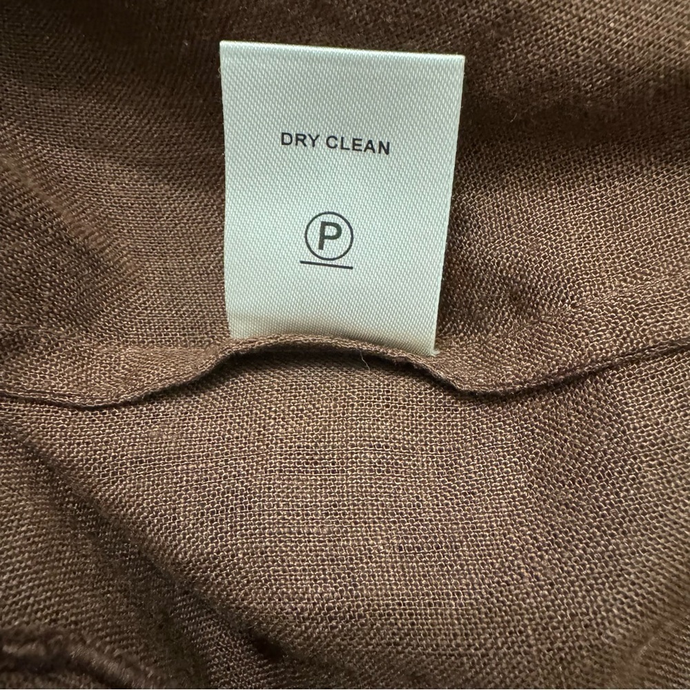 Tularosa Sherri Embroidered 100% linen Blouse in Chocolate Brown REVOLVE Sz S - Picture 7 of 8